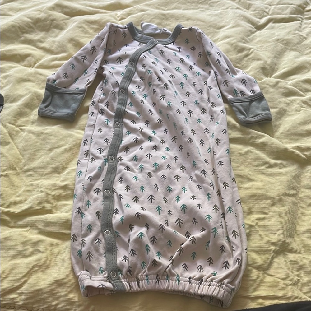 Cozy tan and green Sleeper Gown